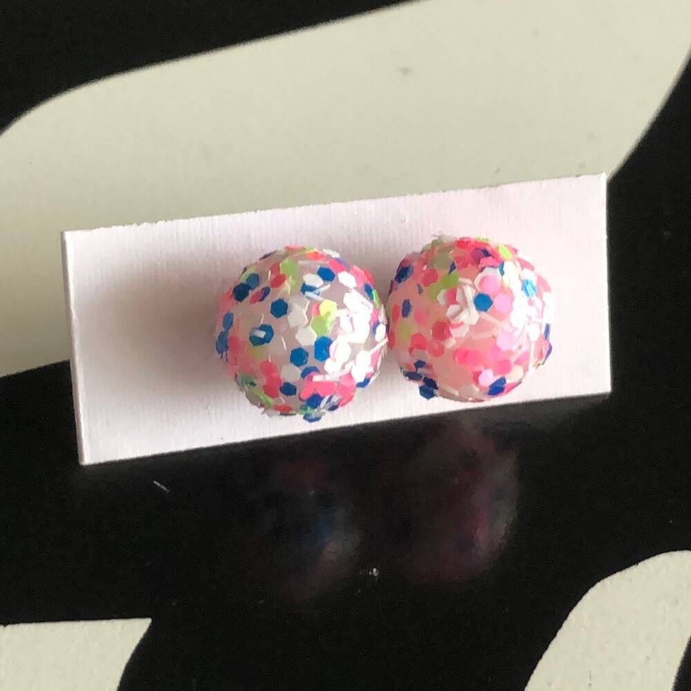 4 for $20 Confetti Ball Stud Earrings